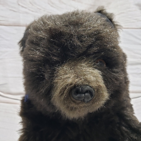 Folkmanis Furry Folk Black Bear 12 Inch Hand Puppet Vintage Corduroy Lining - Picture 2 of 10